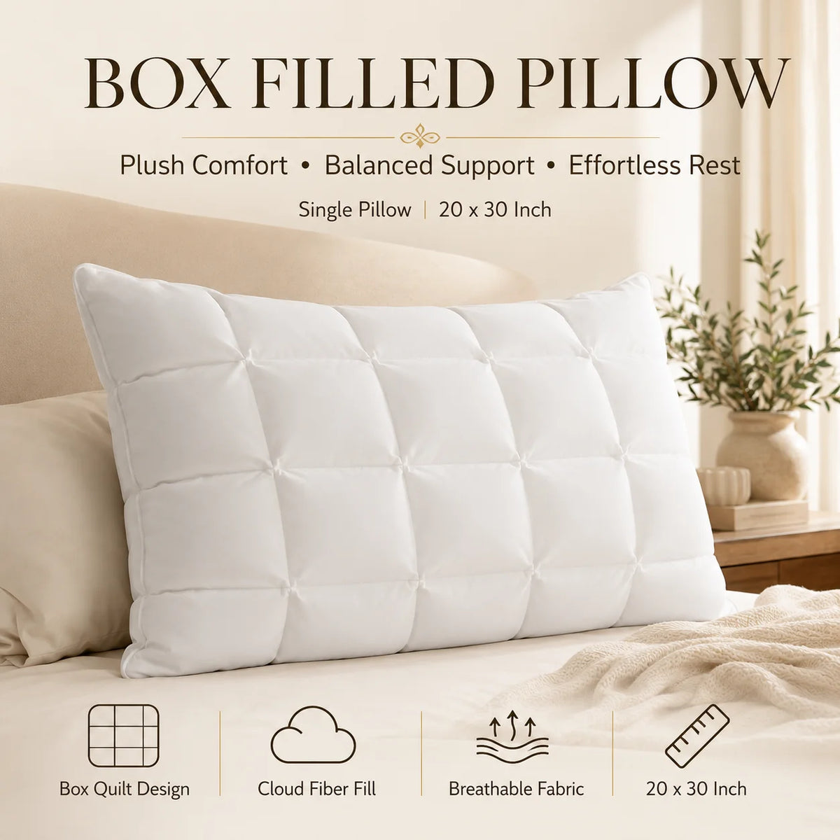 BoxLoft Adjustable Pillow