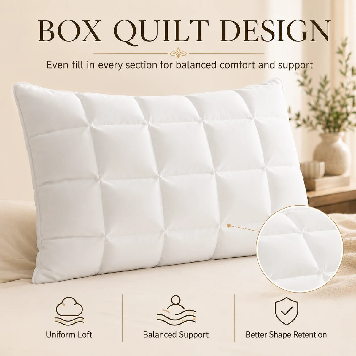 BoxLoft Adjustable Pillow